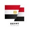 Colorful Egyptian flag logo. Flag of Egypt. Vector illustration isolated on white background