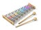 Colorful eight note, one octave xylophone 3D