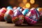 Colorful and Elaborate Easter Egg Illustration with Diverse Patterns on a Festive Background