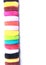 Colorful elastic hair bands with empty space vertical frame.