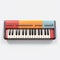 Colorful Electronic Keyboard With Realistic Landscapes And Soft Tonal Colors