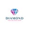 Colorful elegant diamond crystal gem logo design vector. universal premium brand template. beauty industry, jewelry, boutique