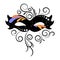 Colorful elegant masquerade carnival mask, Mardi Gras, Purim. Illustration, elegant design vector