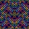 Colorful Embroidery geometric modern seamless pattern. Grunge bl