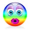 Colorful emoji, emoticon - woman