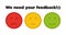 Colorful emotion smiles from feedback. Emoticons element