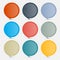 Colorful Empty Circle Stickers - Labels Set