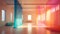 Colorful empty room design, wallpaper background, beautiful interior, commercial, Generative AI