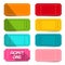 Colorful Empty Vector Tickets Set