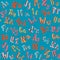 Colorful english alphabet seamless pattern