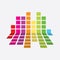 Colorful Equaliser Music Display Player Design Vector