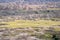 The colorful eroded hills of Badlands National Park in South Dakota USA