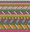 Colorful ethnic print. Vector seamless background.