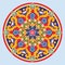 Colorful ethnic round ornamental mandala. Vector illustration