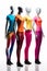 Colorful exercise clothing set on sport clothes mannequin Created with Generative AI technology