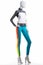 Colorful exercise clothing set on sport clothes mannequin Created with Generative AI technology