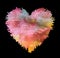 Colorful Exploding Heart Art On Black