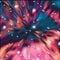 Colorful explosion abstract background with cartoon texture and glitter elements