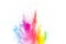 Colorful explosion for Happy Holi powder.Abstract background of color particles burst or splashing