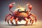 Colorful and Expressive Crab Character: Stylized 3D Rendering