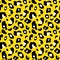 Colorful extravagant seamless leopard pattern
