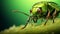 Colorful-eyed Insect On Green Background: Photobashing And Photorealistic Rendering In Cinema4d