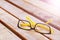 Colorful Eyeglasses on a Park bench