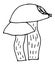 Colorful and fabulous mushrooms, boletus. Hand-drawn