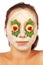 Colorful facial mask isolated