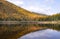 Colorful Fall Foliage Reflected in The Jacques-Cartier River in Quebec Canada