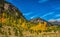 Colorful Fall Foliage with the Ten Mile Range of the Colorado Rocky Mountains