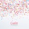 Colorful falling confetti background design