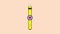 Colorful fancy analog wristband watch running 12 hours in 24 seconds animation