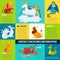 Colorful Fantastic Animals Infographic Concept