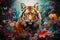 Colorful and Fantastical Tiger in Captivating Environment Illustration
