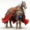 Colorful Fantasy 3d Rendering Of Doctor Strange Morgan Horse In Armor