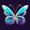 Colorful Fantasy Butterfly: Whimsical Wings in a Shiny Metallic Style, Bringing Vibrant Nature-Inspired Art to Life