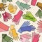 Colorful fashion seamless pattern (gloves)