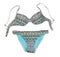 Colorful fashionable womens swimsuit. Isolate