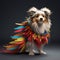 Colorful Feather Costume For Dogs - High-quality Fashion For Your Canine Companion