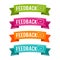 Colorful Feedback ribbons. Eps10 Vector