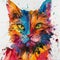 Colorful Feline Abstraction