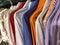 Colorful female shirts for sale at fashion couture