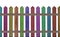 colorful fence background on white