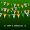 Colorful festive bunting with clover