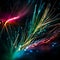 Colorful fibre optics - ai generated image