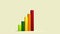 Colorful financial bar graph. The symbol of the financial success or bankruptcy