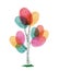 Colorful finger print tree for ecology help