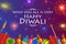 Colorful firecracker with firework background for Happy Diwali holiday of India