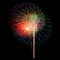 Colorful fireworks isolated